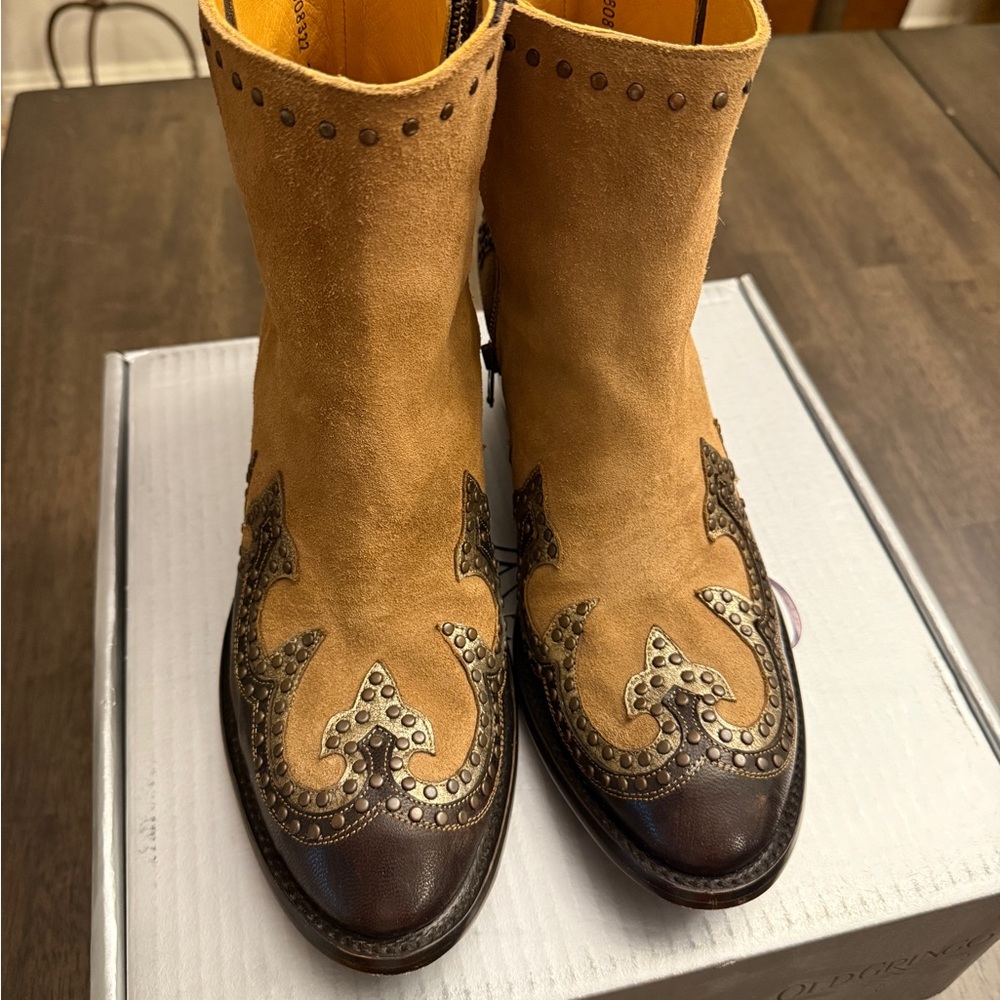 Old Gringo Brown and Tan Clarita Leather Boots size 9